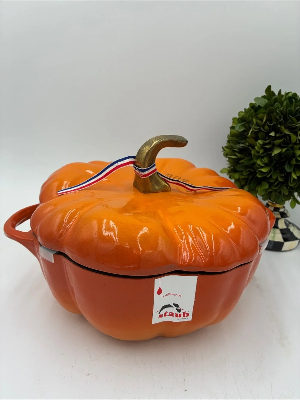Staub Enameled Cast Iron Pumpkin Cocotte, 3.5-Qt